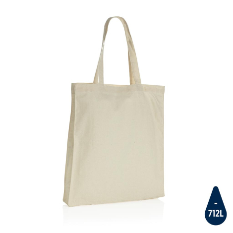 Tote bag soufflet coton recyclé publicitaire 145g Impact