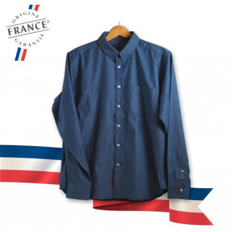 Chemise denim unisexe personnalisée fabrication Française - LACHEM