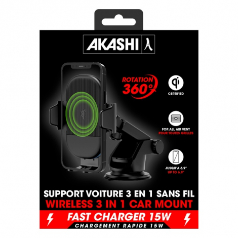 Support voiture 360 ° induction 15W - YUDOSHA