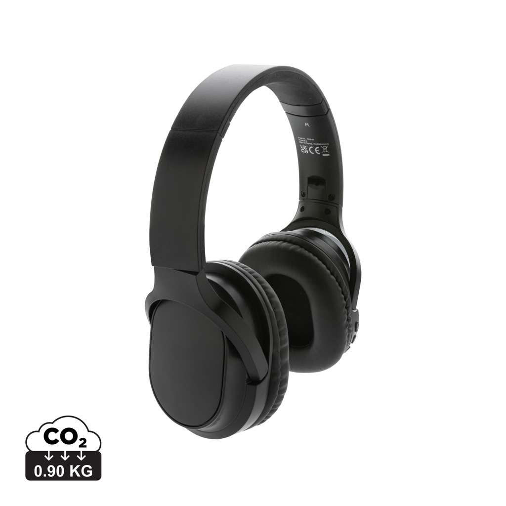 Casque pliable personnalisable en ABS recyclé Elite Noir