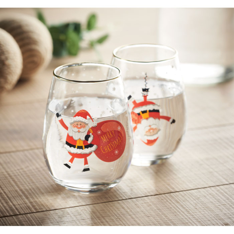 Set de 2 verres publicitaires NOEL