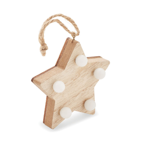 Étoile lumineuse en bois personnalisable LALIE