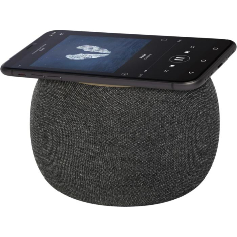 Enceinte Bluetooth® publicitaire et chargeur sans fil Ecofiber 