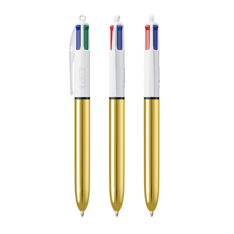 Stylo bille 4 couleurs publicitaire BIC® Shine