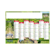 Calendrier bancaire personnalisable - Jardin