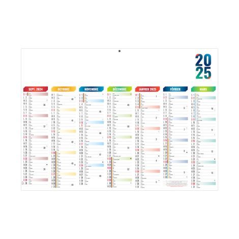 Calendrier scolaire promotionnel - Arlequin