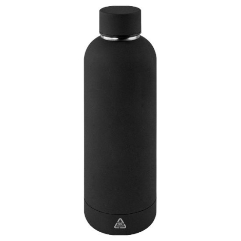 Bouteille publicitaire 500ml inox recyclé RUBBER