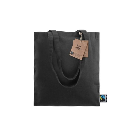 Sac en coton fairtrade 180g à personnaliser NOIR SCAR