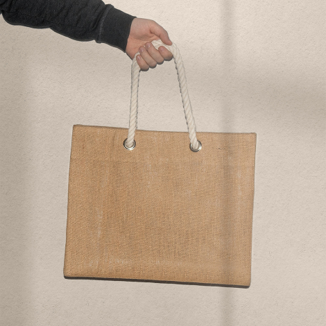 Sac cabas en jute promotionnel TOTEM