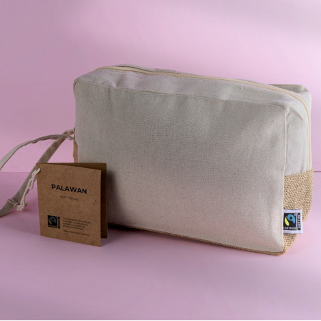 Trousse de toilette publicitaire coton et jute PALAWAN