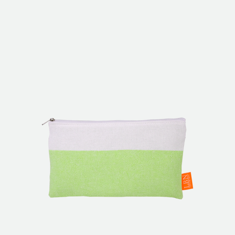 Trousse plate personnalisable en coton 