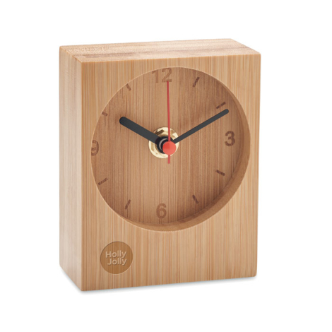 Horloge de table personnalisée en bambou Clambu