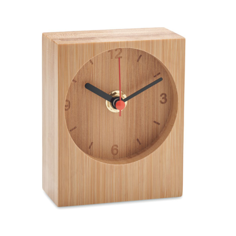 Horloge de table personnalisée en bambou Clambu