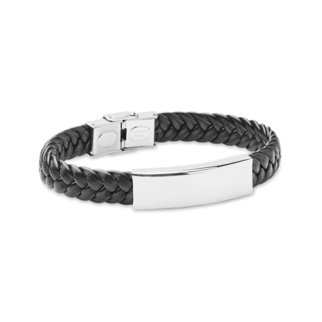 Bracelet tressé personnalisable en simili cuir Faulet