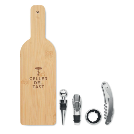 Set à vin personnalisé forme de bouteille Vinovault Set