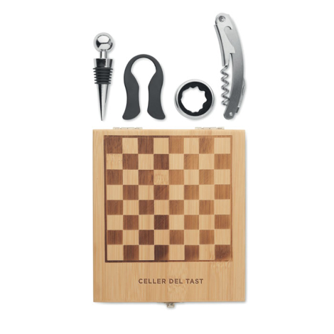 Set à vin et jeu d'échecs à personnaliser Chesset