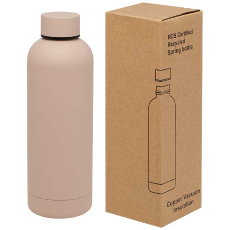 Bouteille isotherme personnalisée 500ml inox recyclé Spring