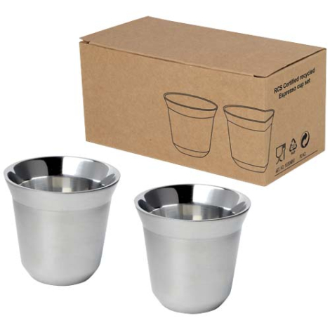 2 tasses espresso promotionnelles 80ml Duo