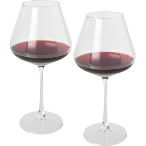 Ensemble publicitaire de 2 verres à vin Rosso 