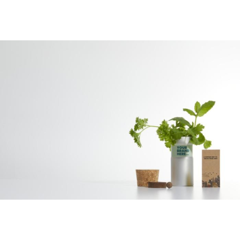 Jardinet de bureau publicitaire aromates Hey Pots