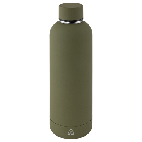 Bouteille publicitaire 500ml inox recyclé RUBBER