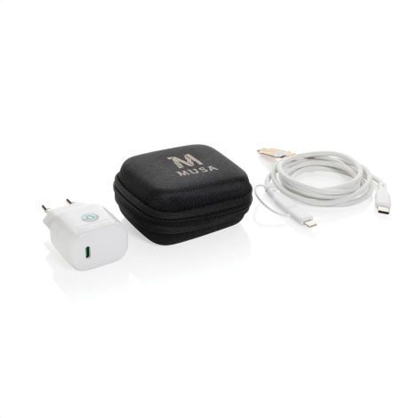 Set promotionnel de 2 chargeurs 20W en rPET Boost