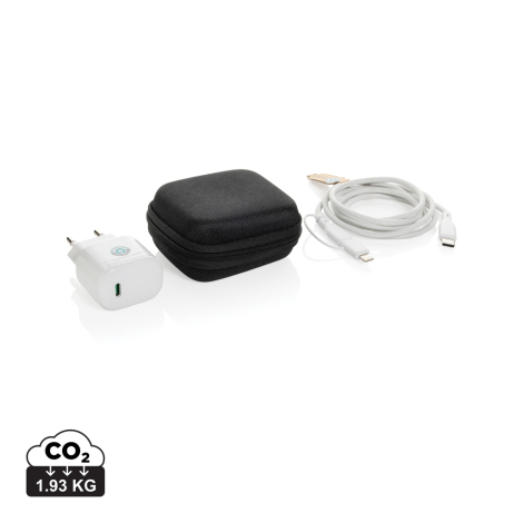 Set promotionnel de 2 chargeurs 20W en rPET Boost