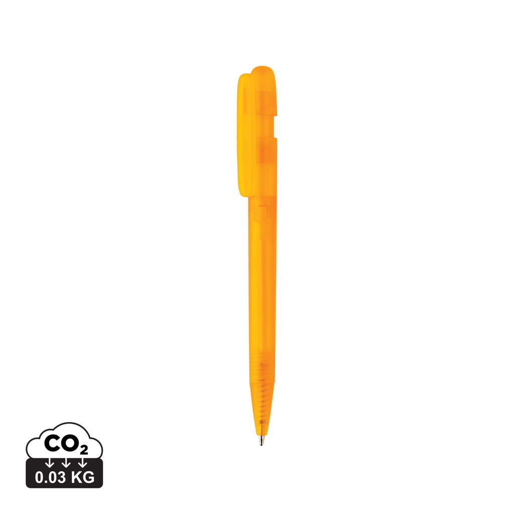 Stylo transparent publicitaire rABS Devin Orange