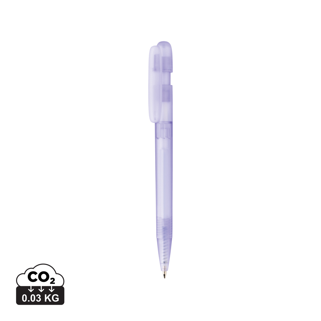 Stylo transparent publicitaire rABS Devin Violet