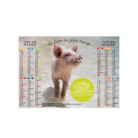 Calendrier effaçable promotionnel 100 % personnalisable