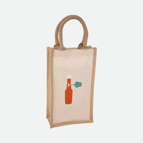 Sac cabas pour 2 bouteilles publicitaire 