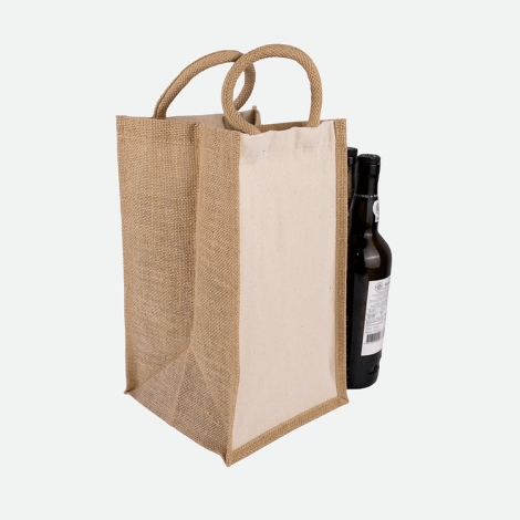 Sac cabas publicitaire pour 4 bouteilles 