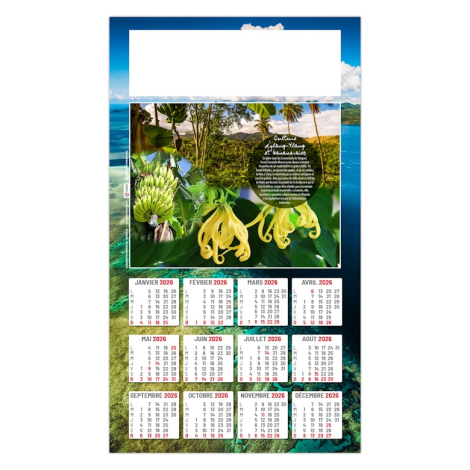 Calendrier plaque 1 vue personnalisable - Luc