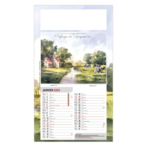 Calendrier plaque 1 vue personnalisable - Lise