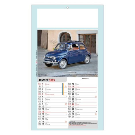 Calendrier plaque 1 vue personnalisable - Gaston