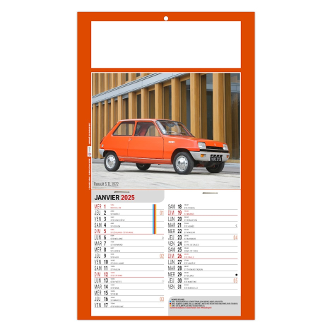 Calendrier plaque 1 vue personnalisable - Gaston