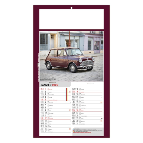 Calendrier plaque 1 vue personnalisable - Gaston