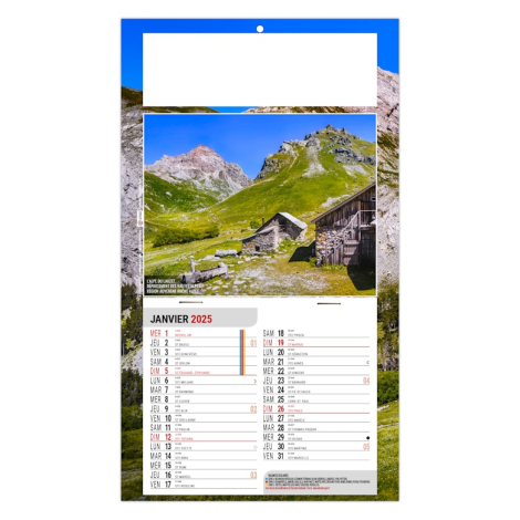 Calendrier sur plaque 1 vue personnalisable - Alain