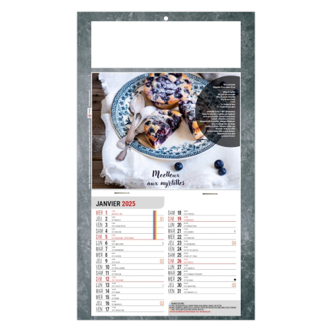 Calendrier sur plaque 1 vue personnalisable - Nicolas