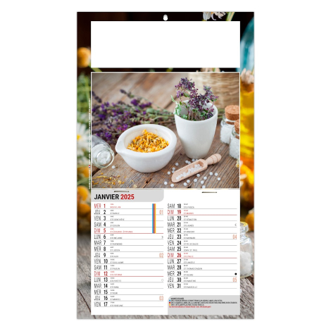 Calendrier personnalisable plaque 1 vue - Phyto