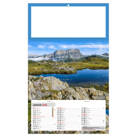 Calendrier plaque 1 vue personnalisable - Sam