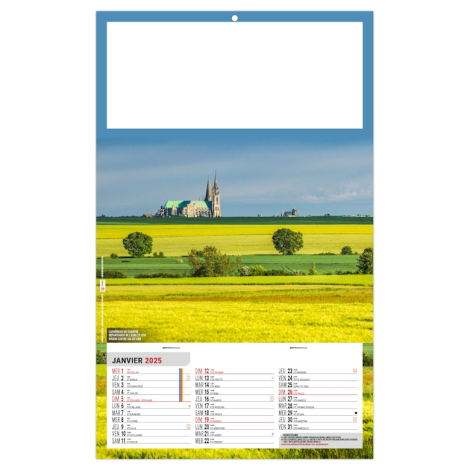 Calendrier plaque 1 vue personnalisable - Sam