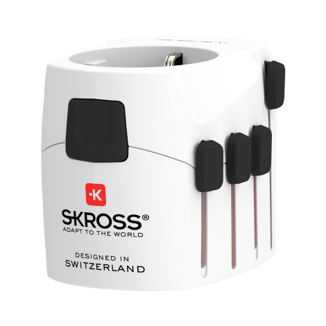 Adaptateur de Voyage publicitaire 3-Pôles Pro SKROSS