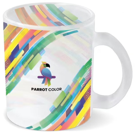 Mug publicitaire en verre dépoli 335ml Mallorca