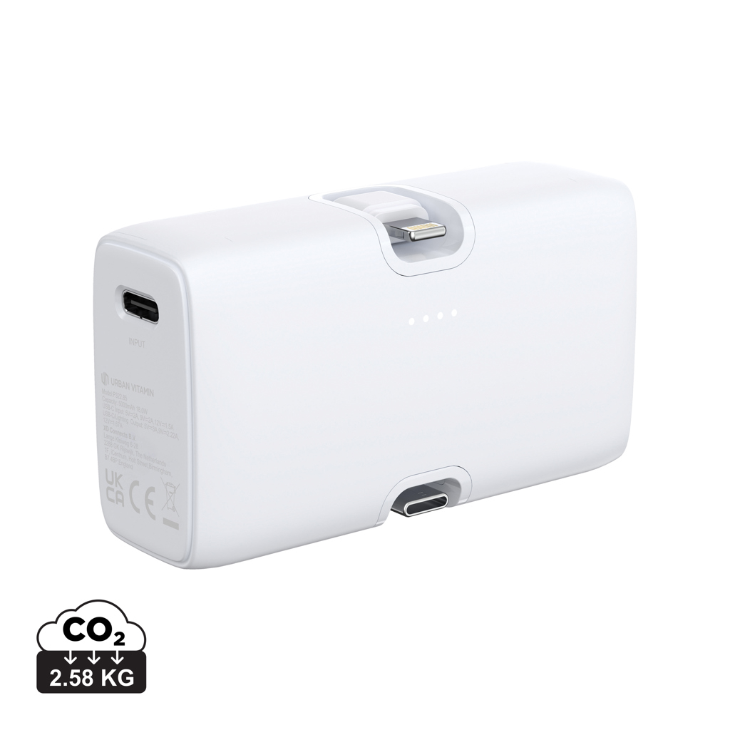 Powerbank personnalisable 5000mAh Urban Vitamin Los Angeles Blanc