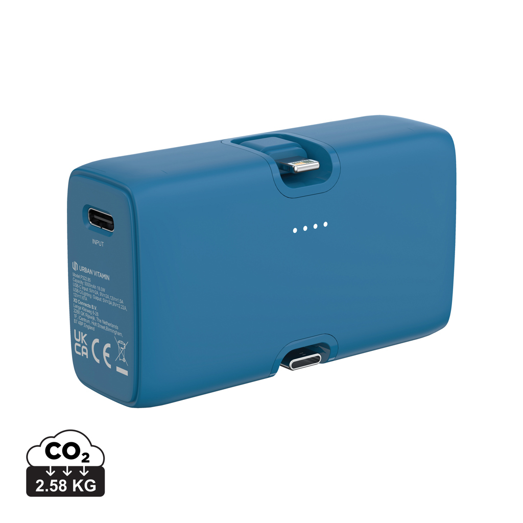 Powerbank personnalisable 5000mAh Urban Vitamin Los Angeles Bleu