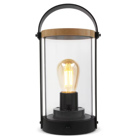 Lampe publicitaire Edison en bambou