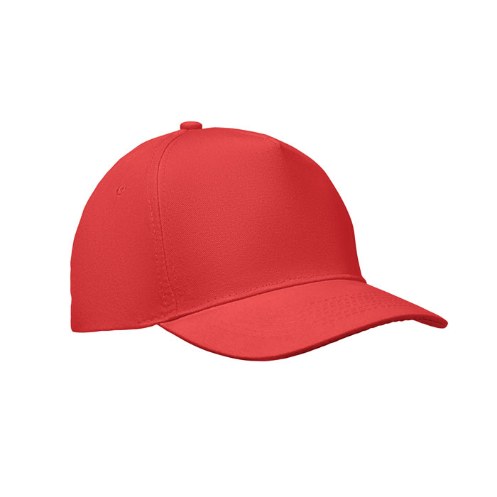 Casquette à 5 pans personnalisable coton 180g Sunny Rouge