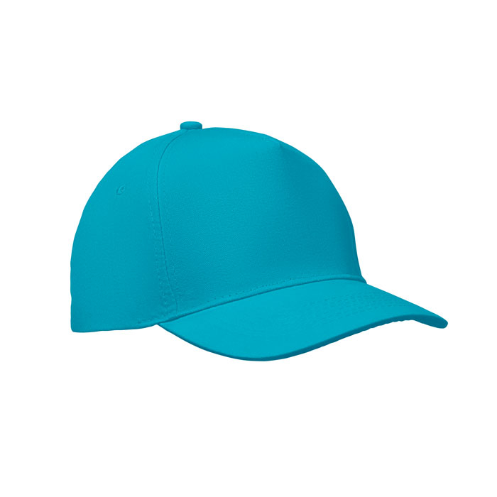 Casquette à 5 pans personnalisable coton 180g Sunny Turquoise