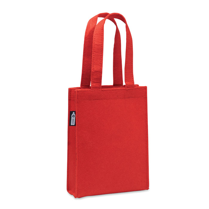 Petit sac cadeau publicitaire feutre rPET Feltote Rouge